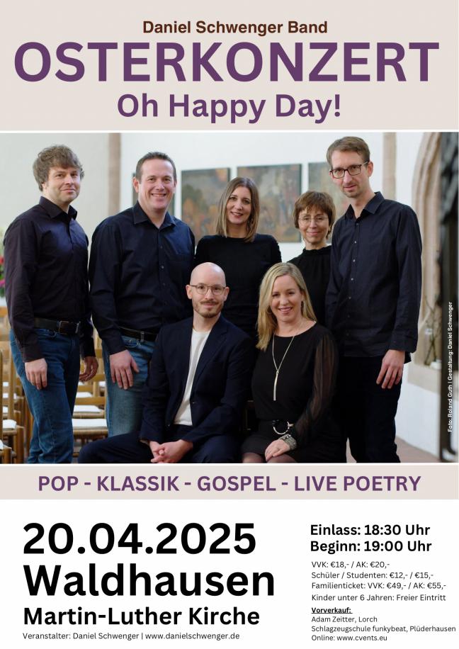 Osterkonzert Waldhausen Daniel Schwenger Band Tickets 